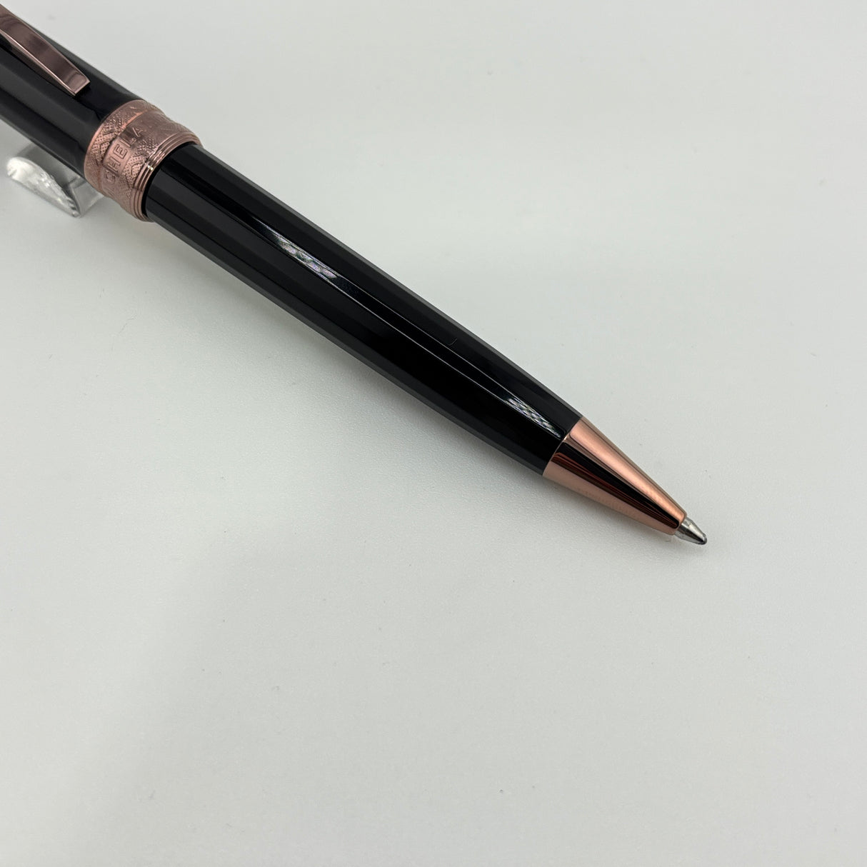 Visconti Michelangelo faceted black ruthenium trim - Ball Pen