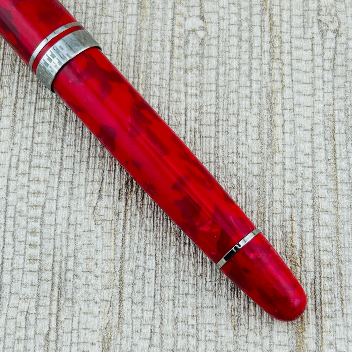Armando Simoni Club Ogiva Red Miami Sunset Black Ruthenium Trim - Fountain Pen