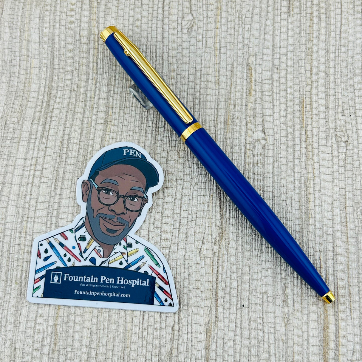 Elysee Blue and Gold Trim - Ballpoint Pen