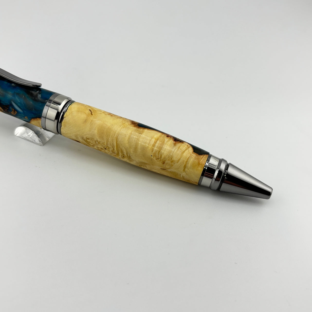 No Name Ball Pen superb wood color Blue and Cream - Ball pen