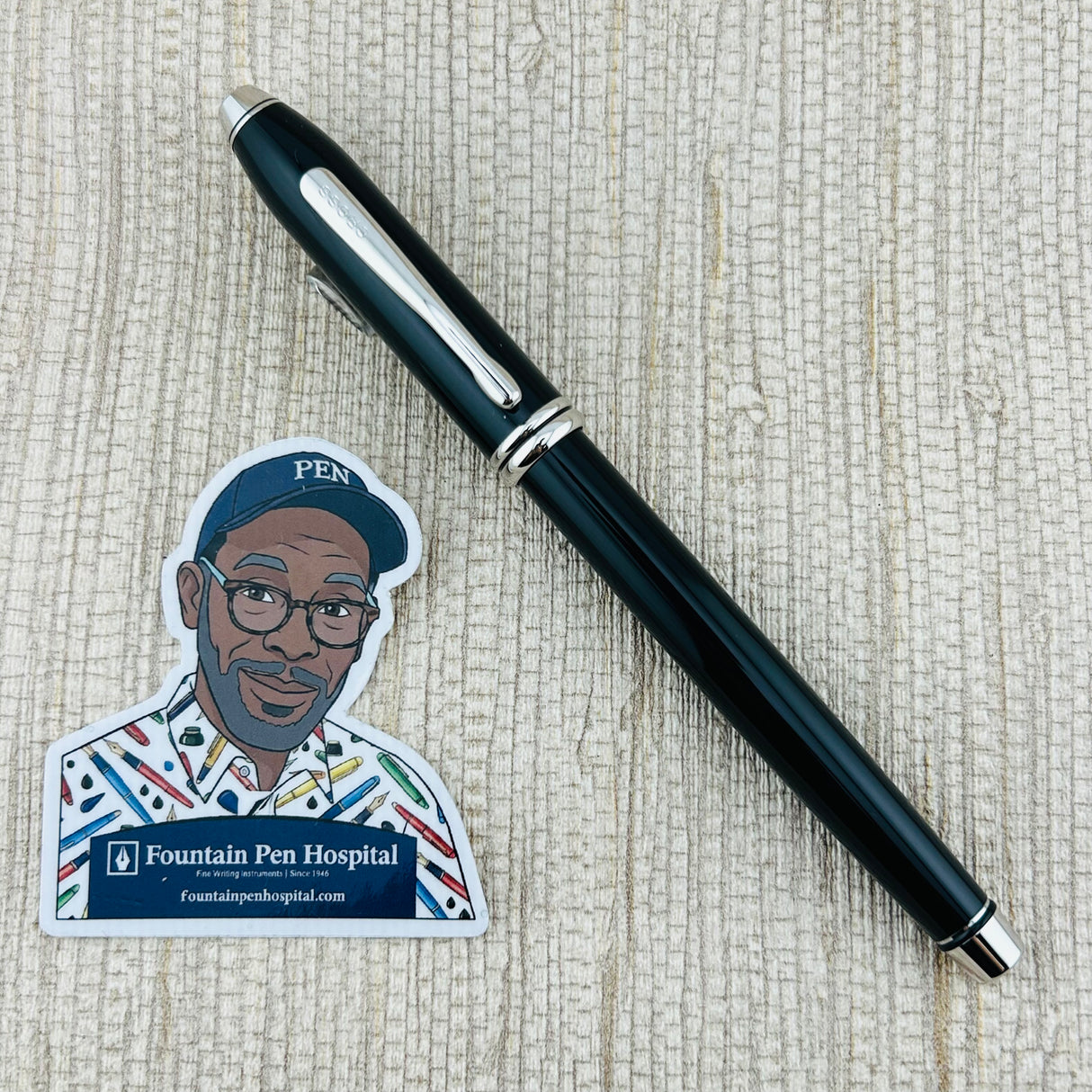 Cross Townsend Black Lacquer with Chrome - Rollerball Pen