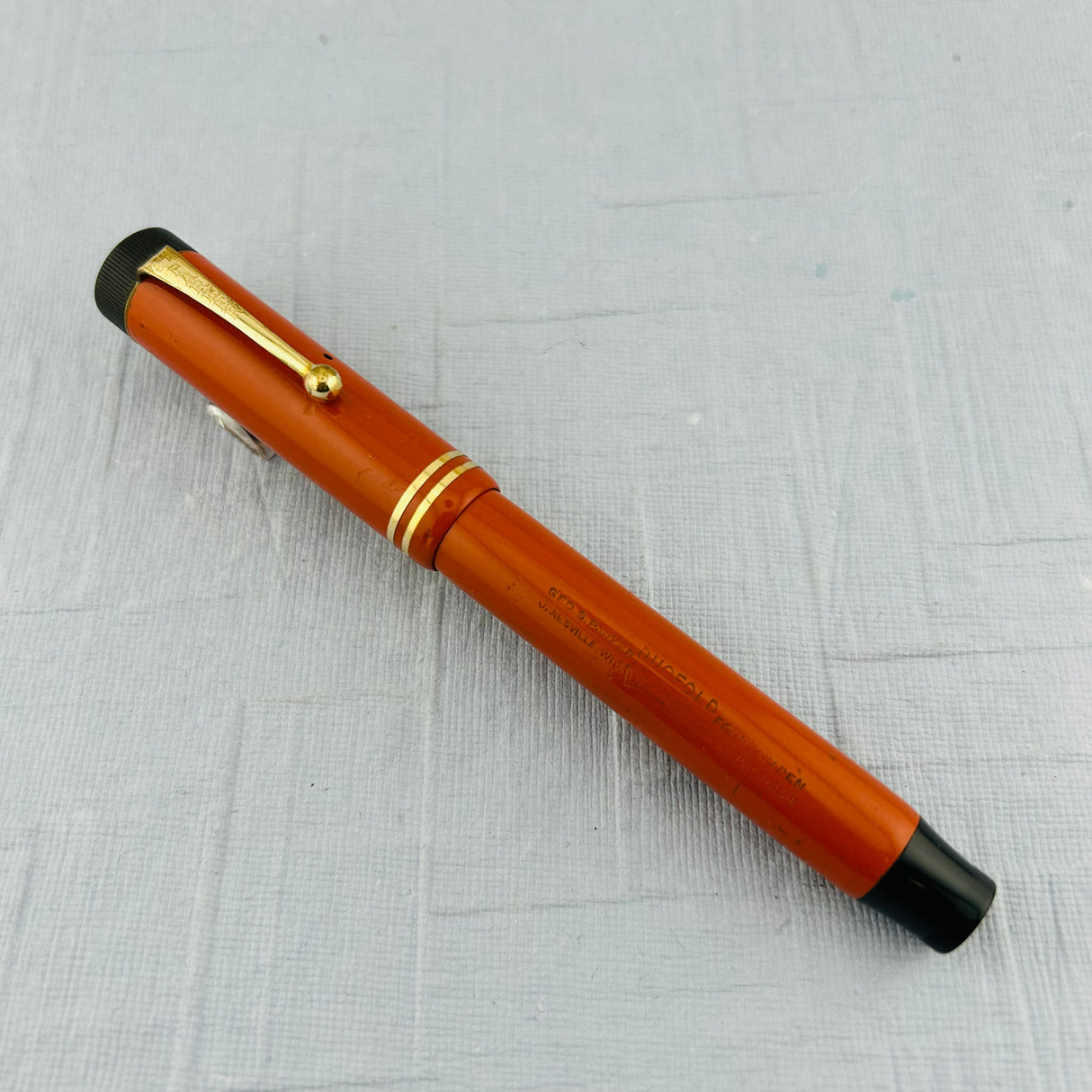 Parker Duofold Senior Big Red Orange Permanite - Fountain Pen