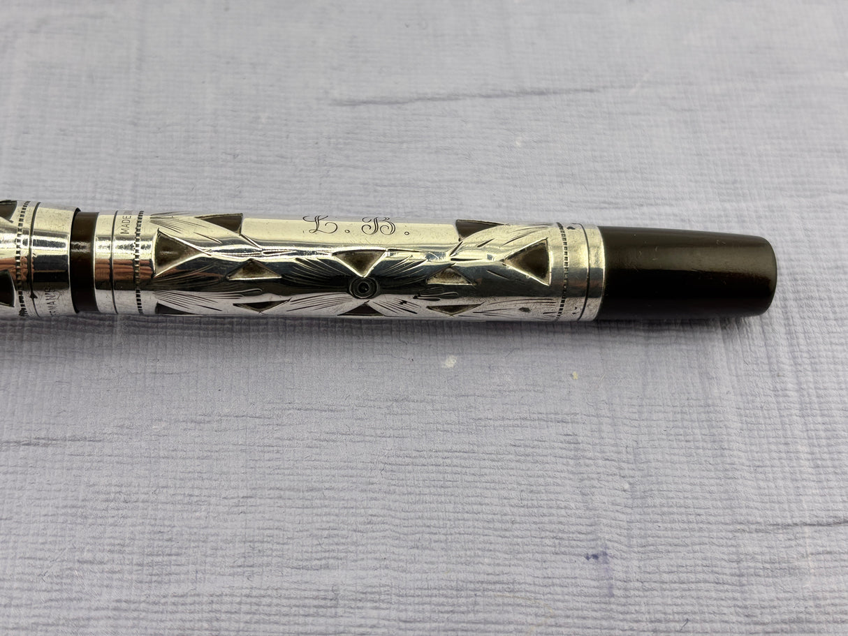 Waterman 452 Sterling Silver Overlays - Fountain Pen circa 1920