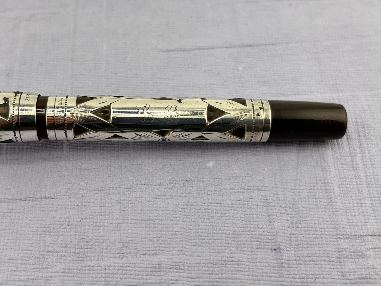 Waterman 452 Sterling Silver Overlays - Fountain Pen circa 1920