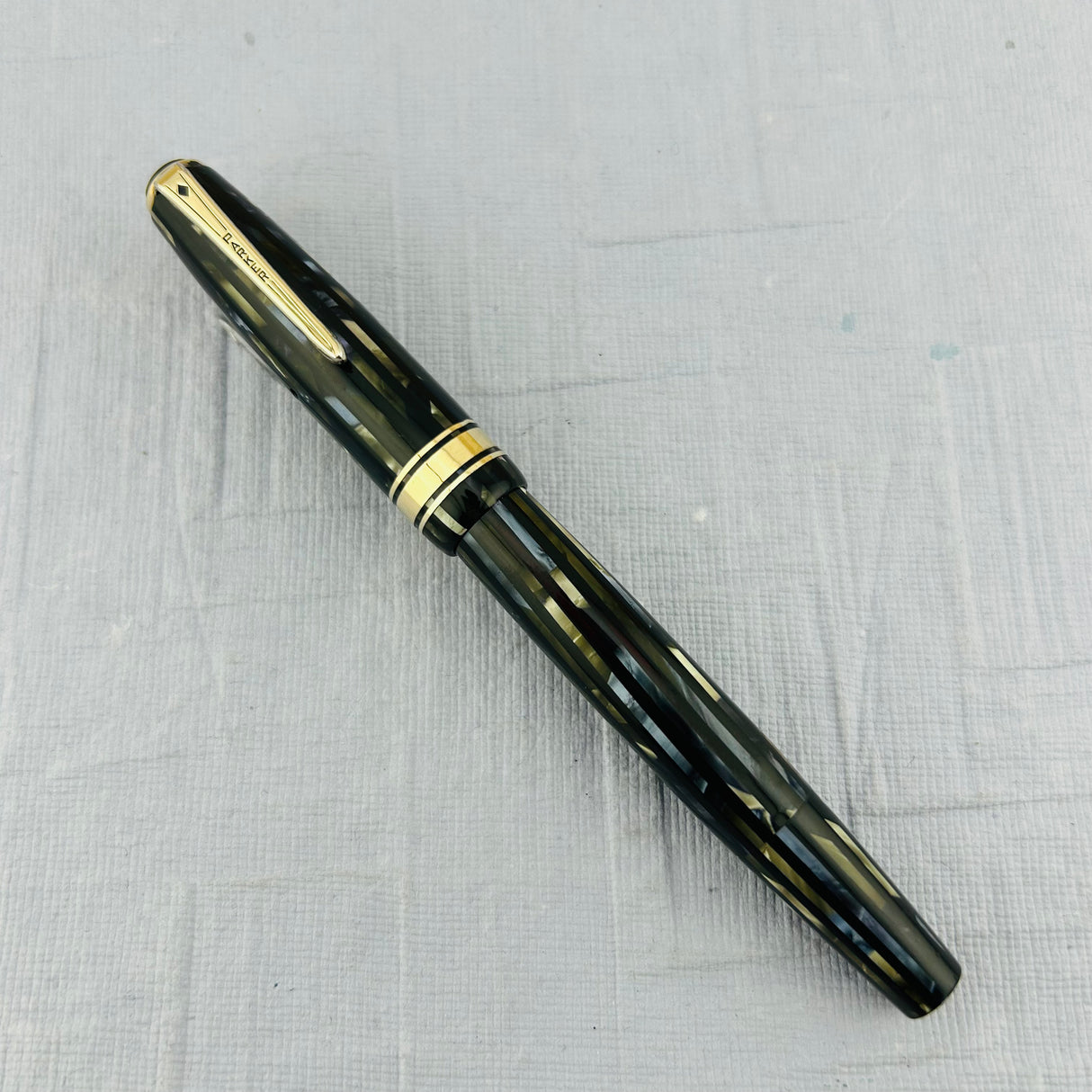 Parker Duofold Senior "Duovac" Stripped Blue and Grey - Fountain Pen