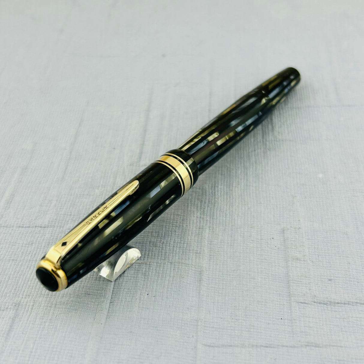 Parker Duofold Senior "Duovac" Stripped Blue and Grey - Fountain Pen