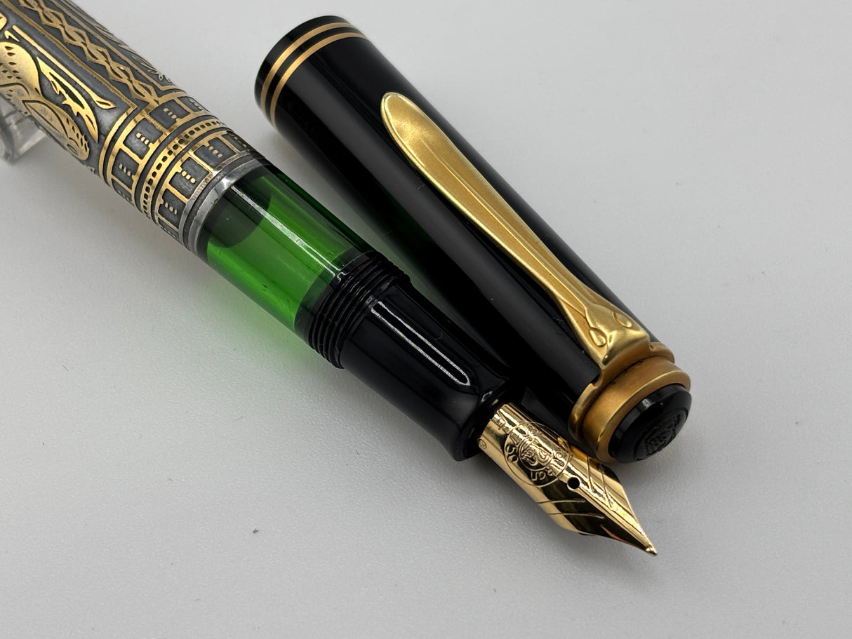 Pelikan M700 Toledo Fountain Pen - Fine 18kt Gold Nib - 1990s