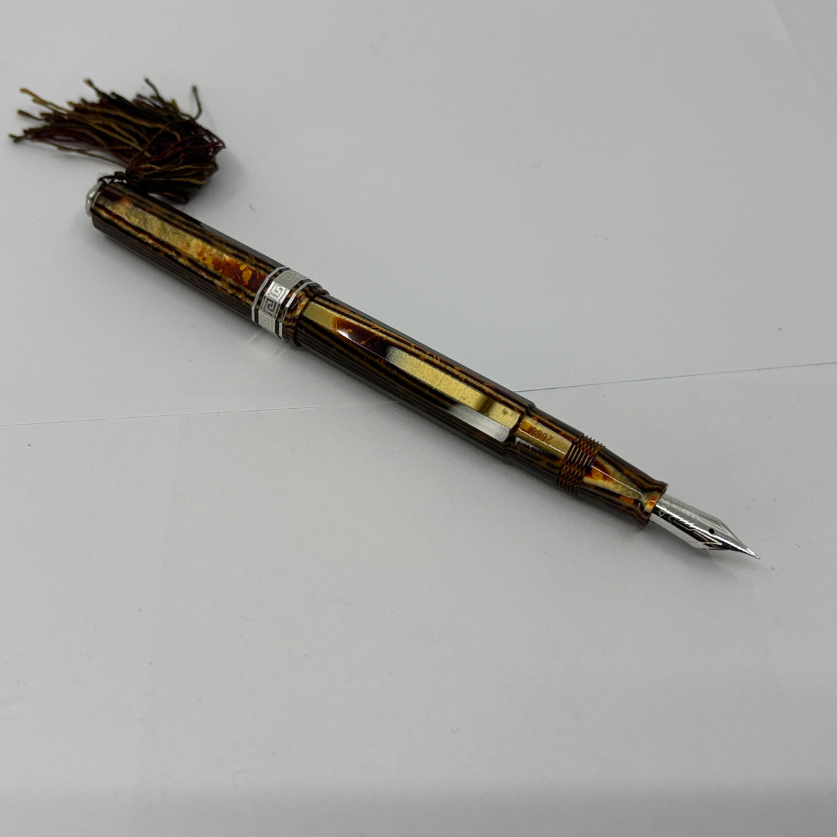 OMAS Princess Paragon Extra Arco Bronze Celluloid Fountain Pen - Extra Fine 18kt Gold Nib