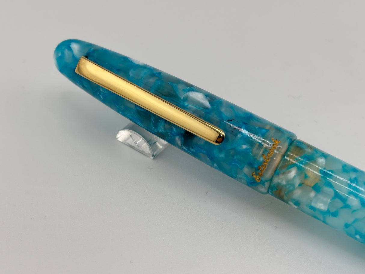 Esterbrook Oversized Estie Sea Glass Fountain Pen - Broad Gold-Plated Nib