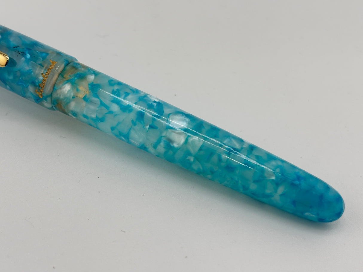 Esterbrook Oversized Estie Sea Glass Fountain Pen - Broad Gold-Plated Nib