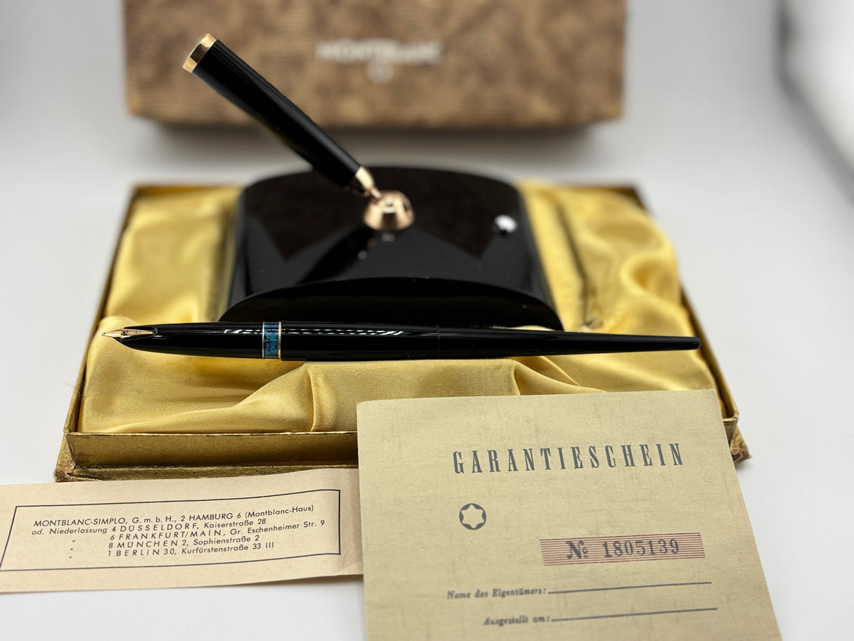 Montblanc Desk Pen Black complete box and paper - Wonderful !!