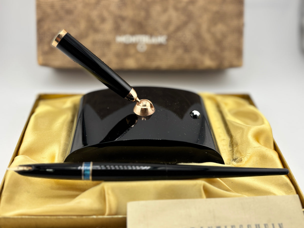 Montblanc Desk Pen Black complete box and paper - Wonderful !!
