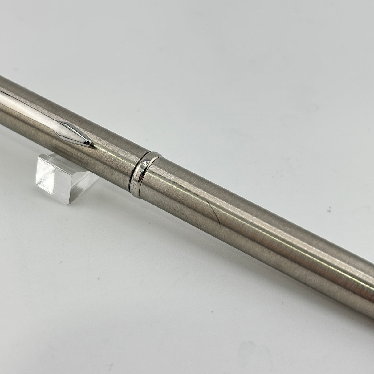 Parker Jotter stainless brushed chrome set ball pen and pencil