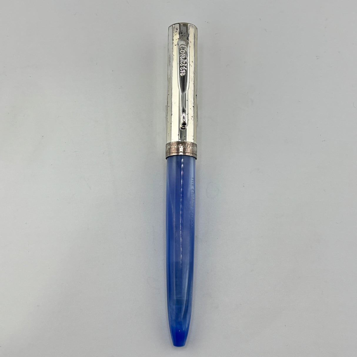 Conklin Coronet Blue Silver Cap - Fountain Pen