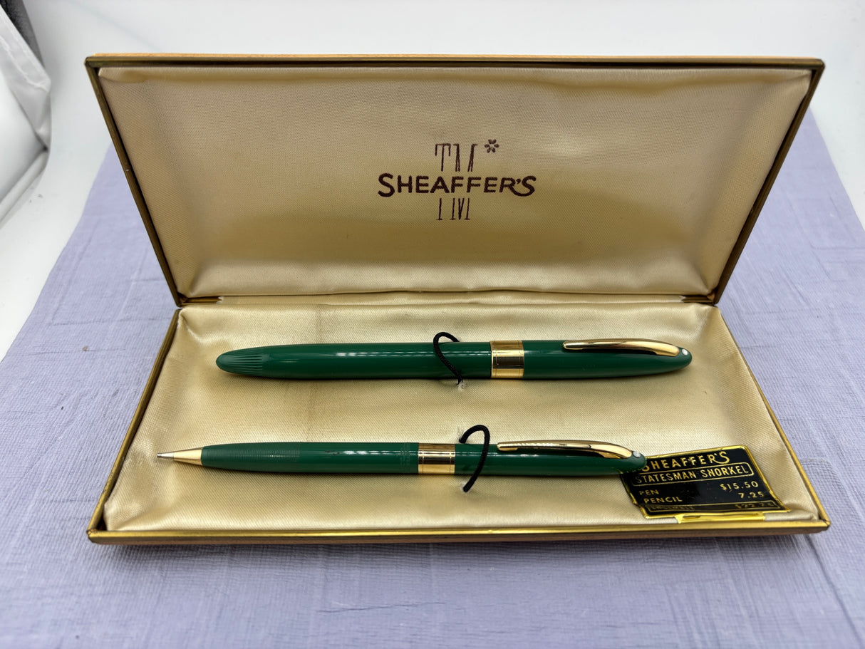 Sheaffer Snorkel set Grey - New old stock and boxed