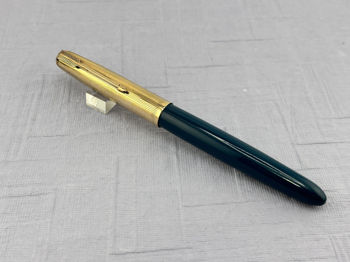 Parker 51 Navy Blue Rolled gold Cap Aerometric