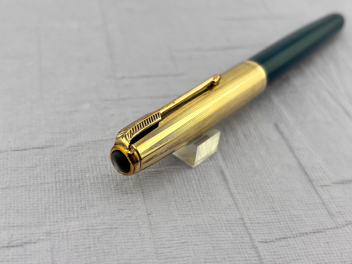 Parker 51 Navy Blue Rolled gold Cap Aerometric