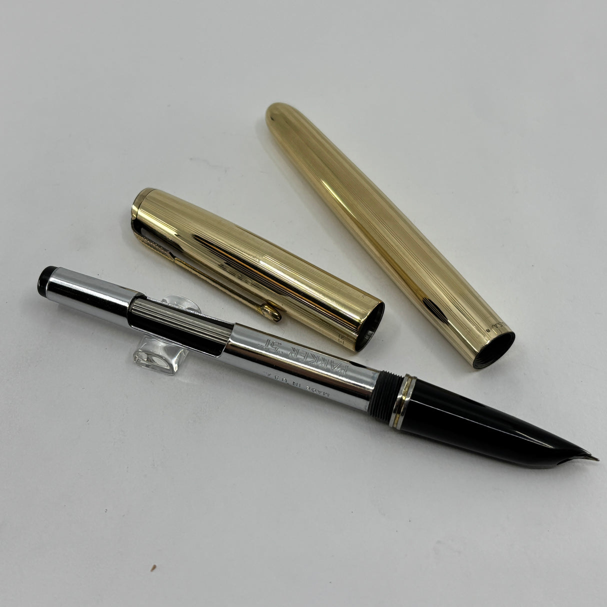 Parker 51 Signet Aerometric Gold Filled cap and barrel lined
