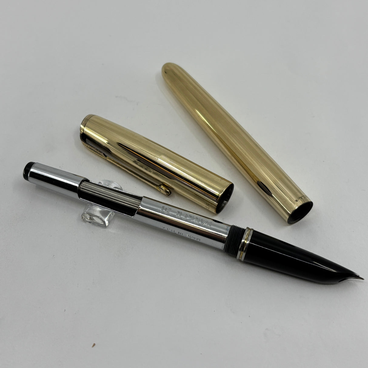 Parker 51 Signet Aerometric Gold Filled cap and barrel lined
