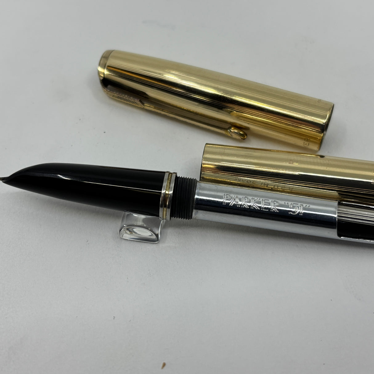 Parker 51 Signet Aerometric Gold Filled cap and barrel lined