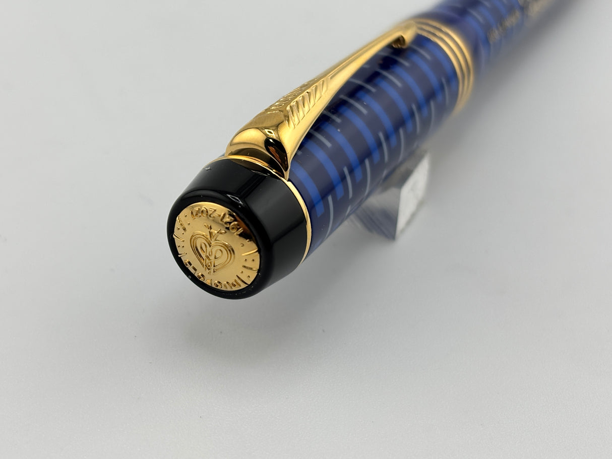 Parker Duofold 100th Anniversary Centennial Special Edition Blue - Medium 18kt Gold Nib