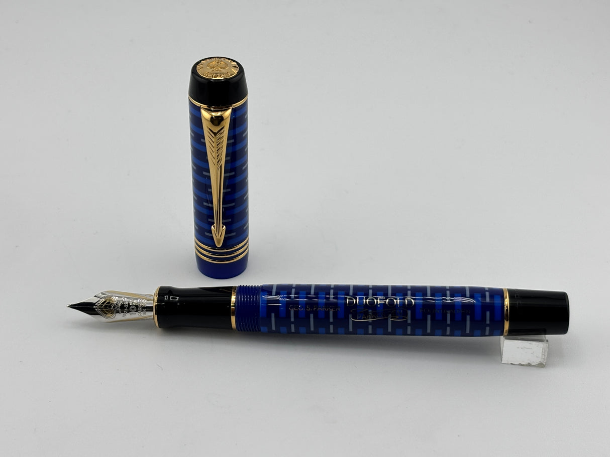Parker Duofold 100th Anniversary Centennial Special Edition Blue - Medium 18kt Gold Nib