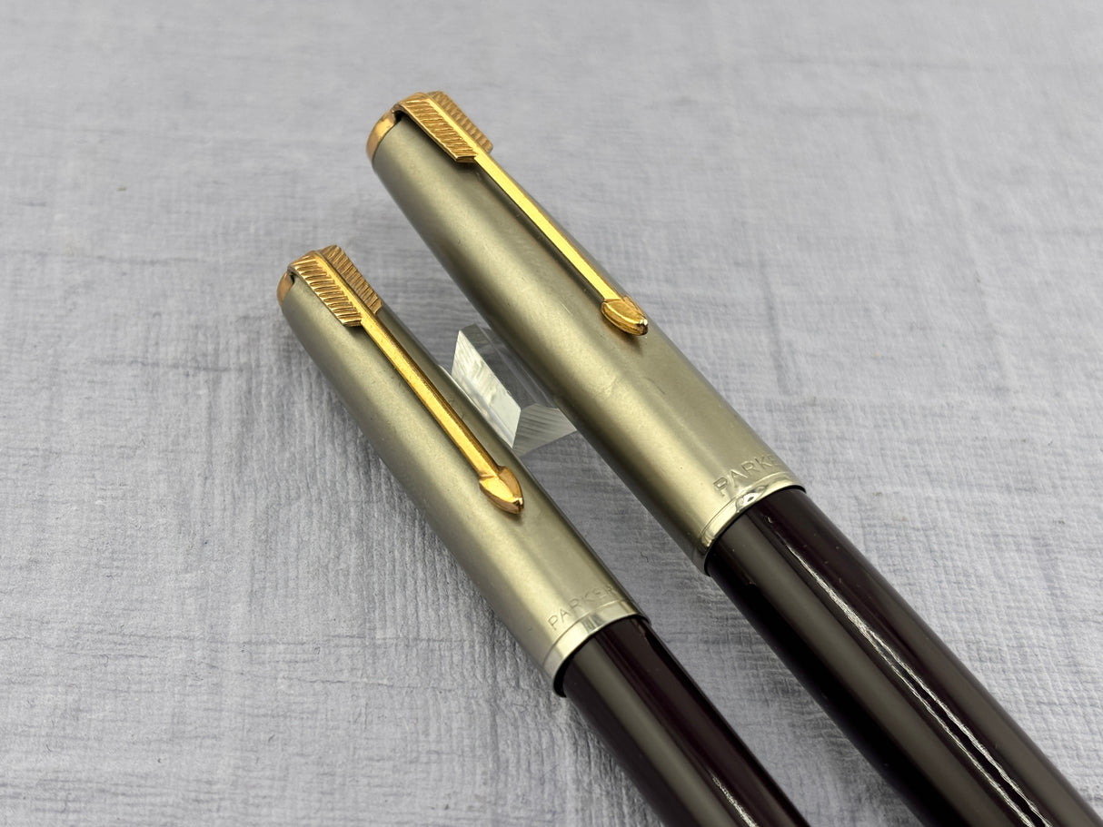 Parker 51 Set Dark Blue Cap Aerometric - Fountain Pen and pencil
