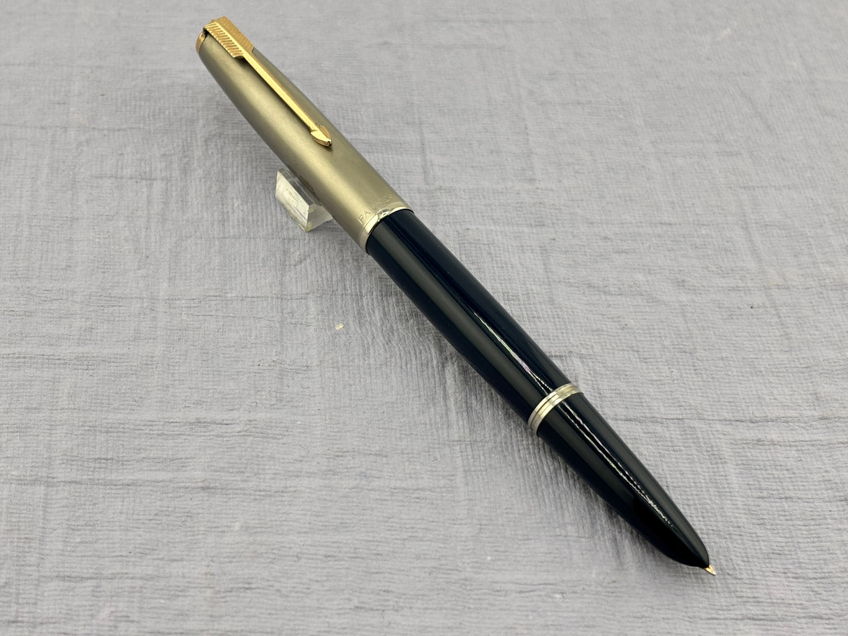 Parker 51 Navy Blue Chrome Cap Aerometric - Fountain Pen