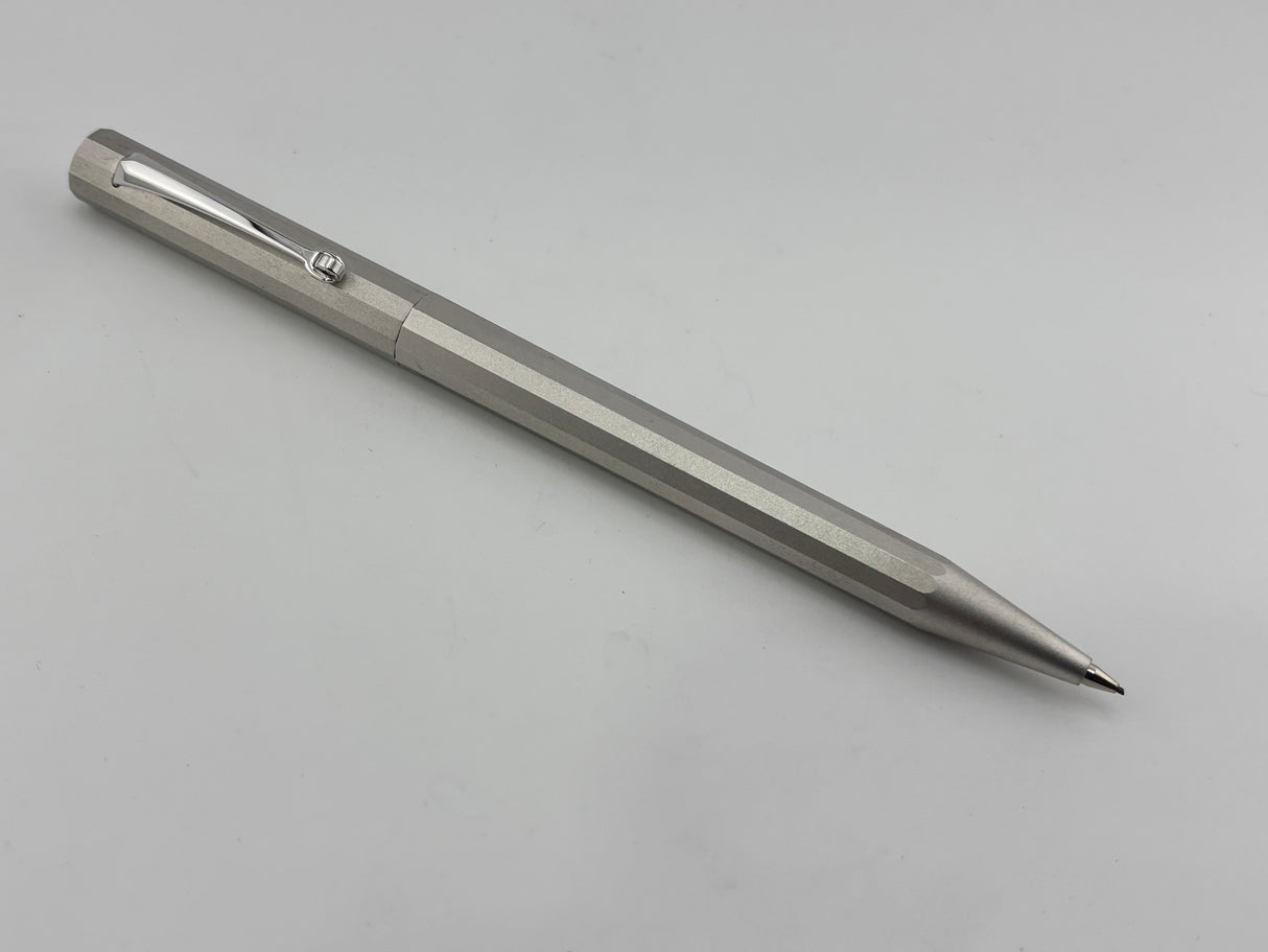 Omas 502 Mechanical Pencil circa 1990 faceted Satin metal