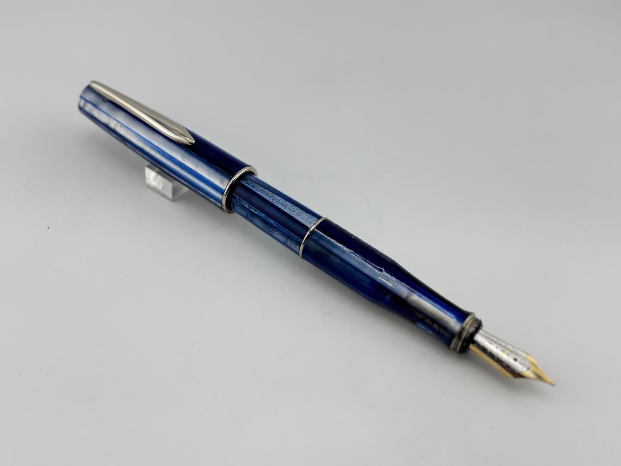 Stipula Duetto Pacific Blue Gold nib 18K Fine - Fountain Pen
