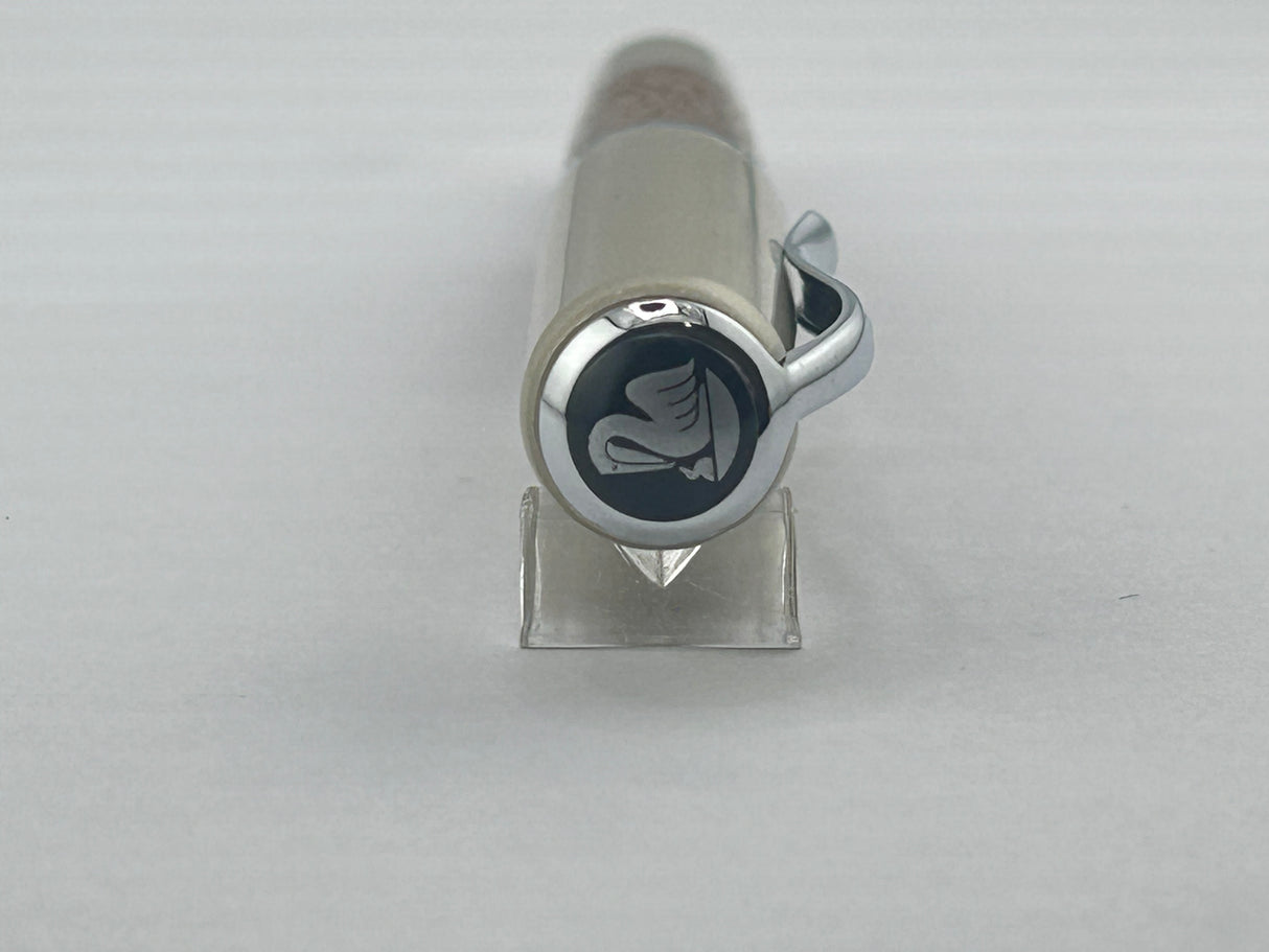 Pelican Epoch P364 Walnut Wood Barrel silver matte Cap - Roller Ball