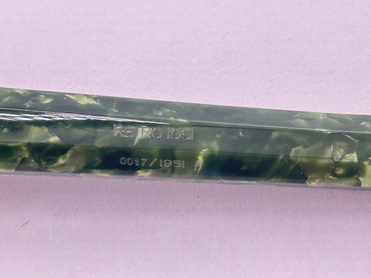 Retro 51 Double-Eight Green Celluloid Gold trim Limited edition 017/1951 - Roller Ball