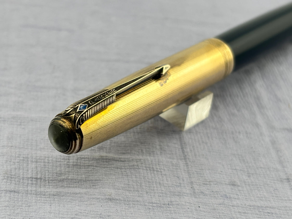 Parker 51 Cedar Blue Gold Cap Diamond Clip Vacumatic Fountain Pen