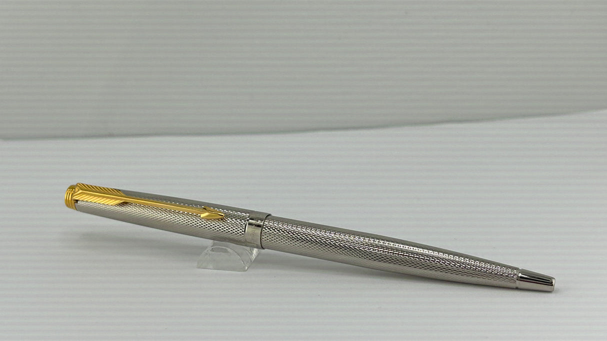 Vintage Parker 75 Barley Pattern Silver Plated - Ball Pen