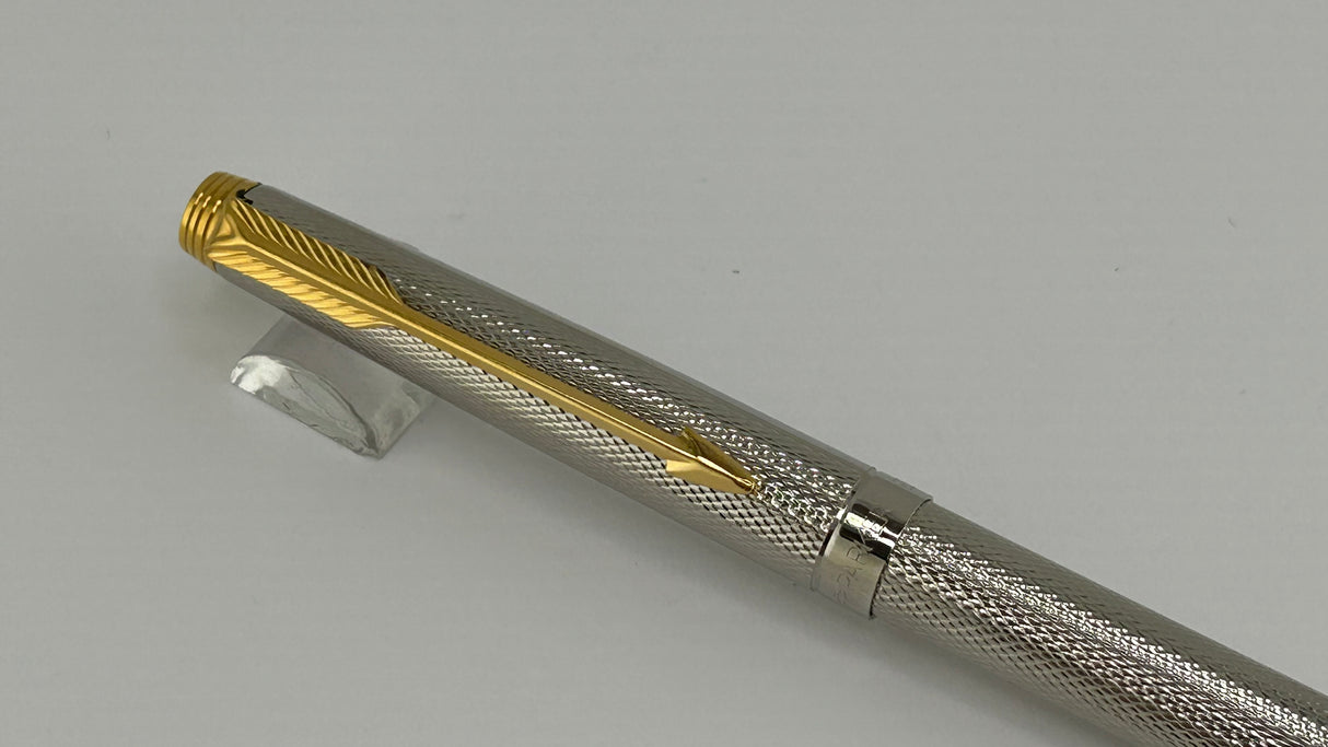 Vintage Parker 75 Barley Pattern Silver Plated - Ball Pen