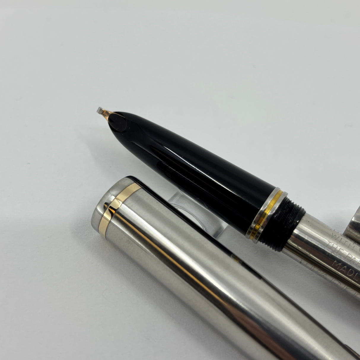 Parker 51 Stainless Steel - Aerometric filling system - RARE RARE triple BBB STUB !!!