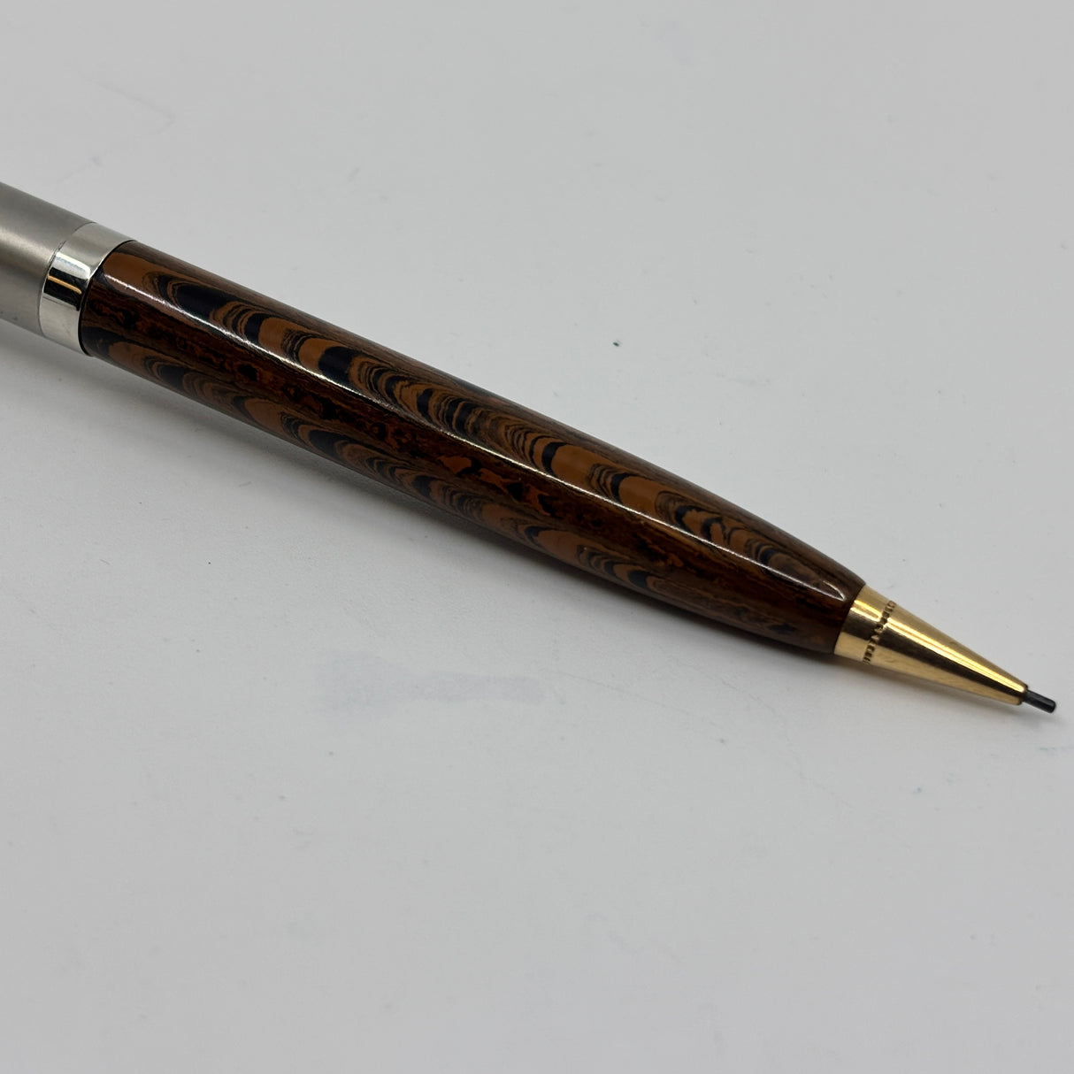 Parker 51 Pencil Diamond Clip Brown Ebonite ripple Custom by Howard Levy Bexley in 1990