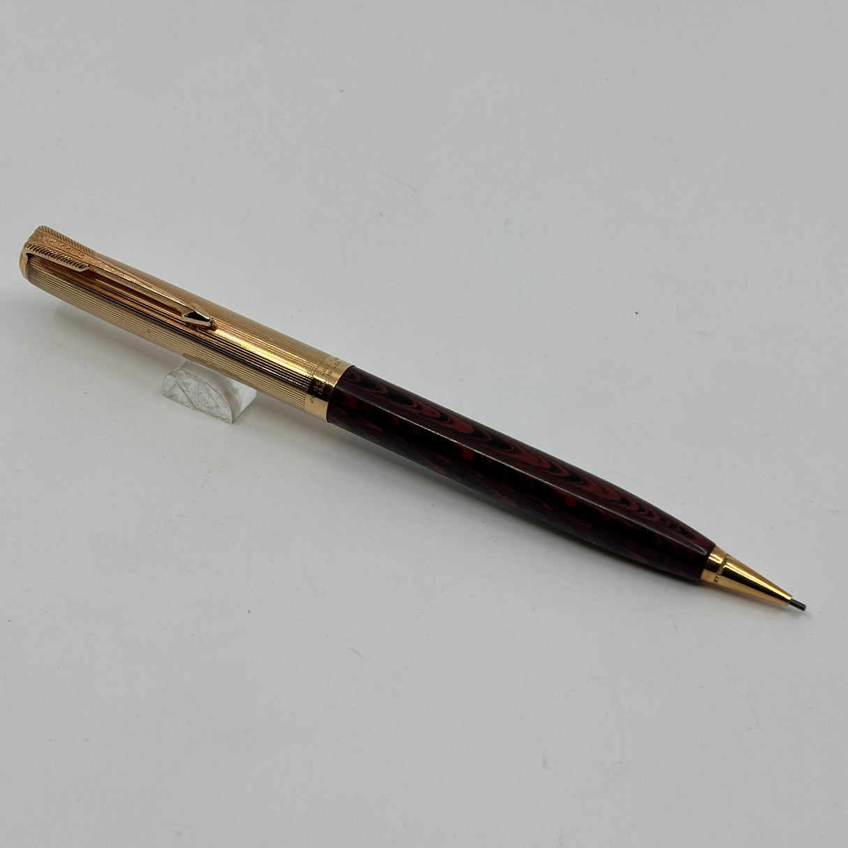 Parker 51 Pencil Diamond Clip Burgundy Ebonite ripple Custom by Howard Levy Bexley in 1990