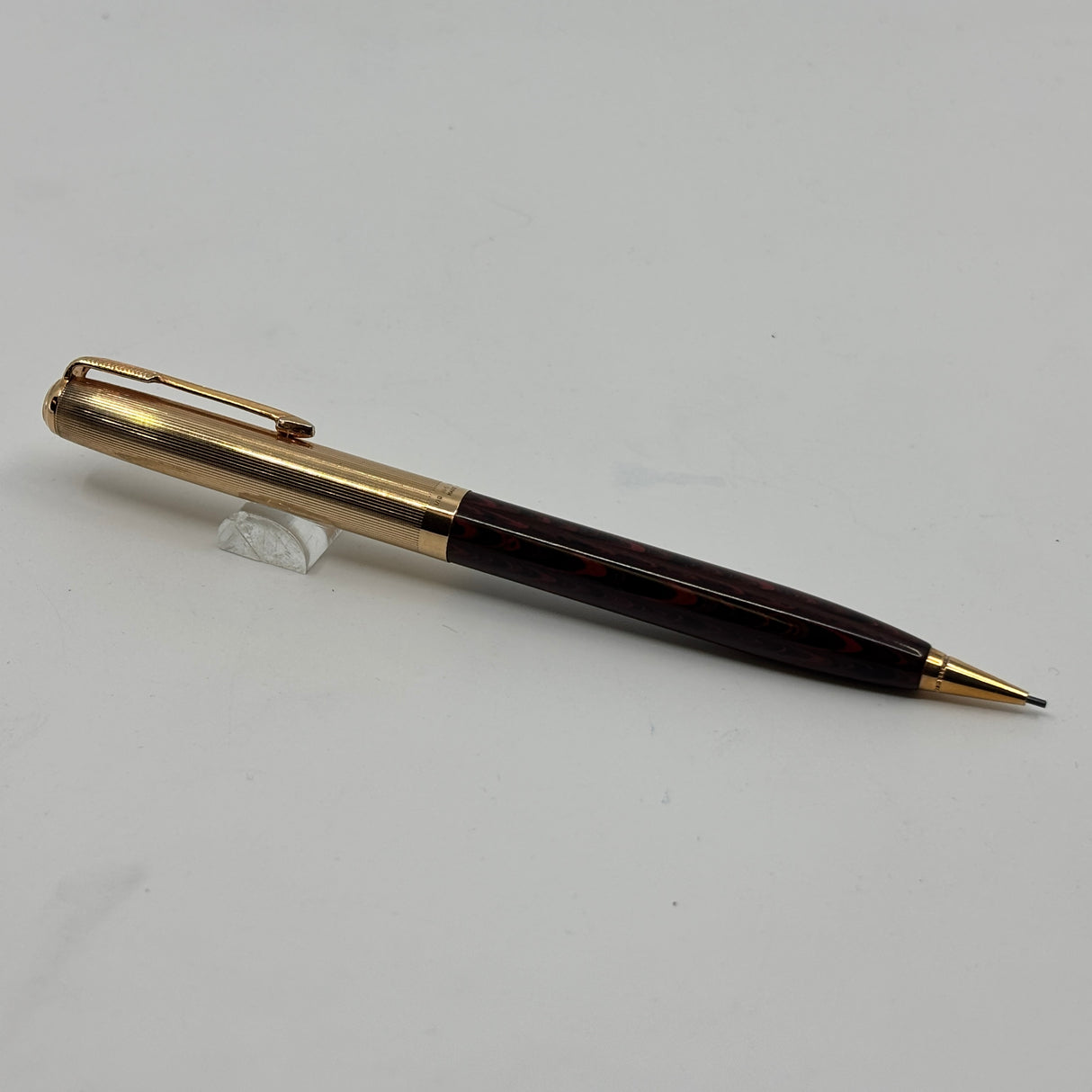 Parker 51 Pencil Diamond Clip Burgundy Ebonite ripple Custom by Howard Levy Bexley in 1990