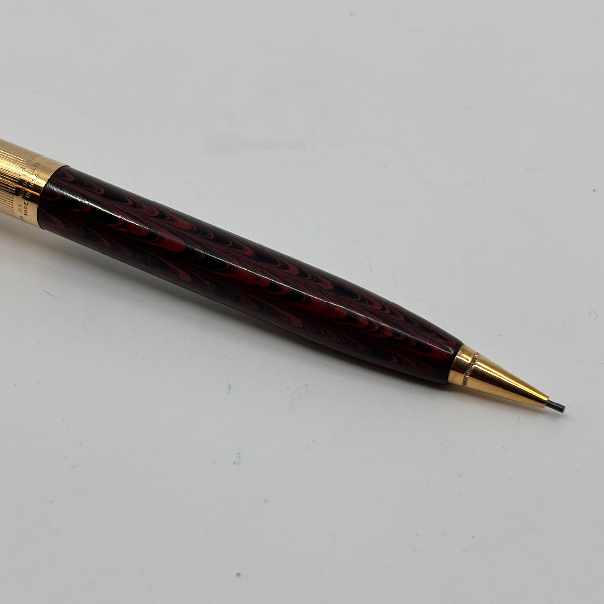 Parker 51 Pencil Diamond Clip Burgundy Ebonite ripple Custom by Howard Levy Bexley in 1990