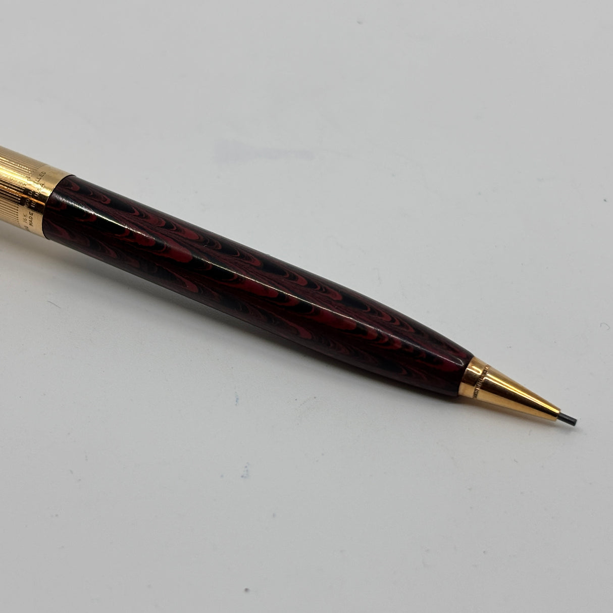 Parker 51 Pencil Diamond Clip Burgundy Ebonite ripple Custom by Howard Levy Bexley in 1990
