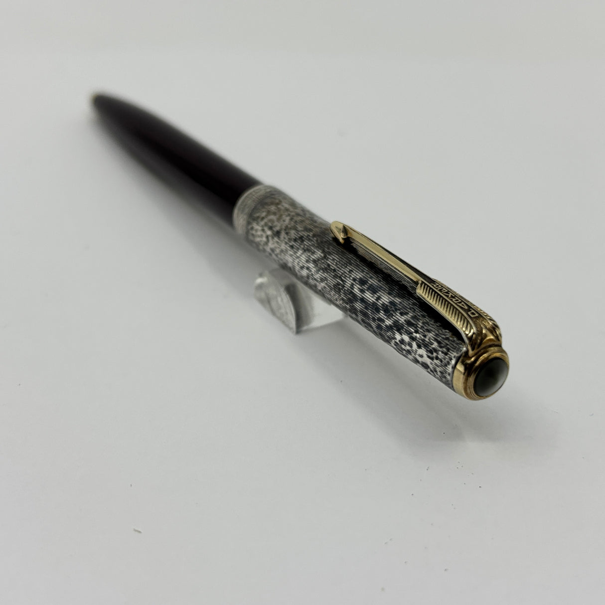 Parker 51 Ball Pen Burgundy Sterling Silver 925 cap " Ariel Kullock " Hammer Cap