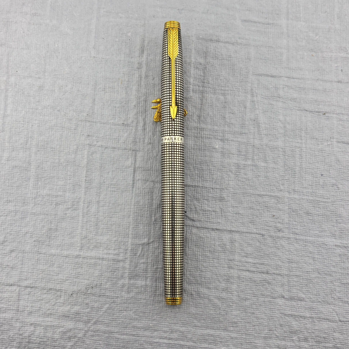 Parker 75 Sterling silver .925 CROSS HATCH "Cisele" Fountain Pen