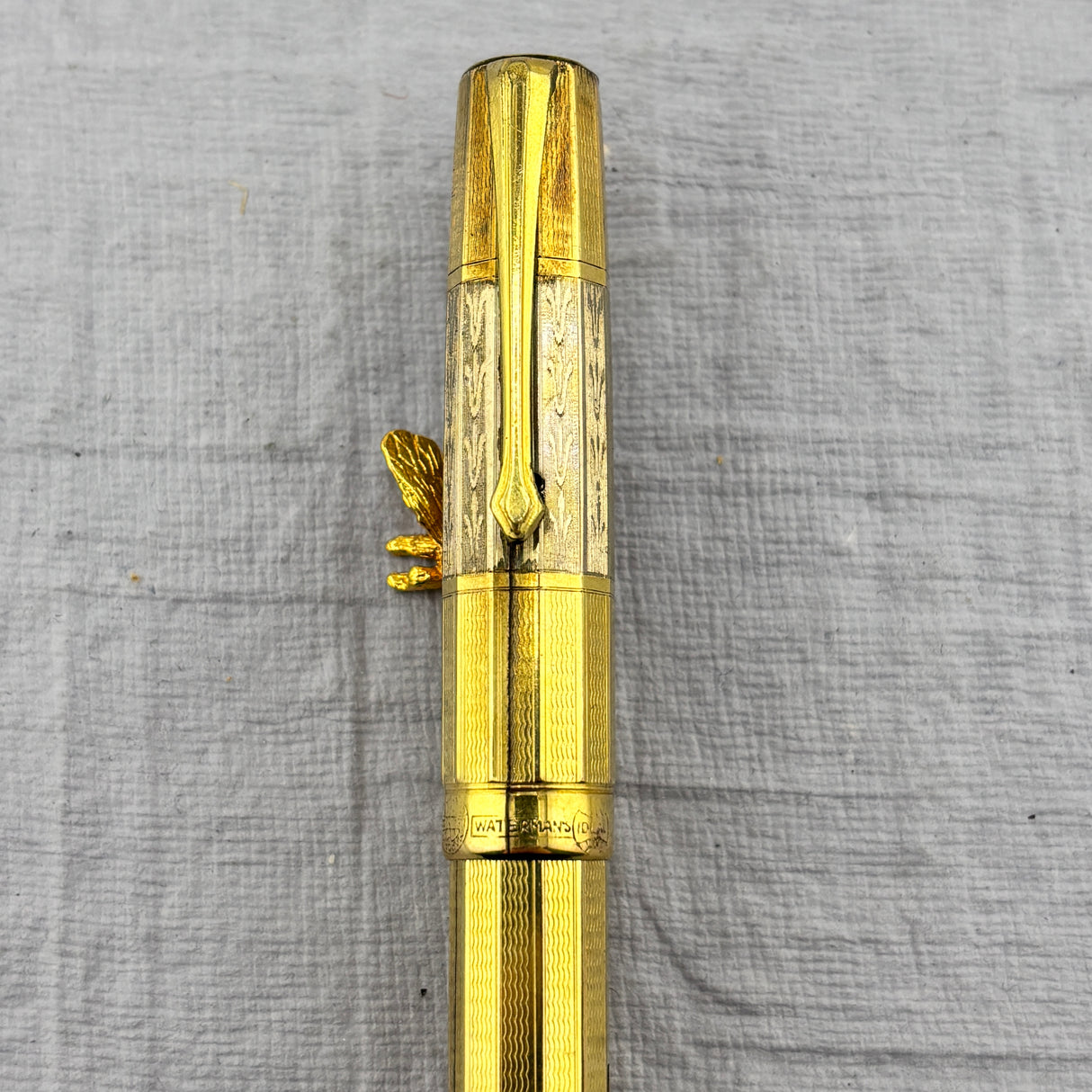 Waterman's Made in France Rolled Gold Faceted Fountain Pen