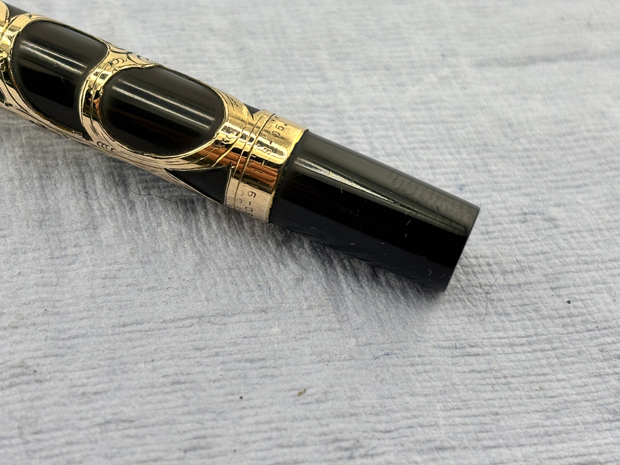 Parker Lucky Curve #16 Gold Filled Filigree Overlay Eyedropper - Fountain Pen