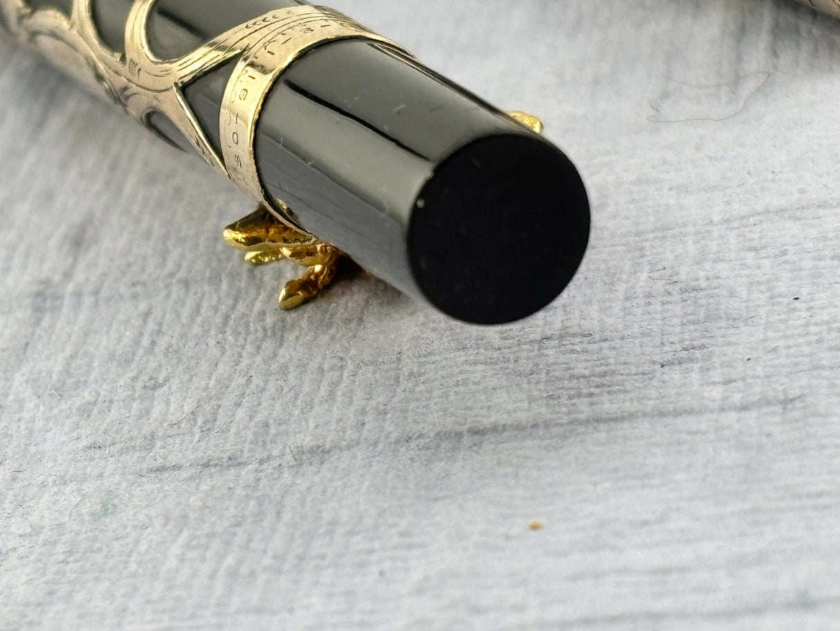 Parker Lucky Curve #16 Gold Filled Filigree Overlay Eyedropper - Fountain Pen