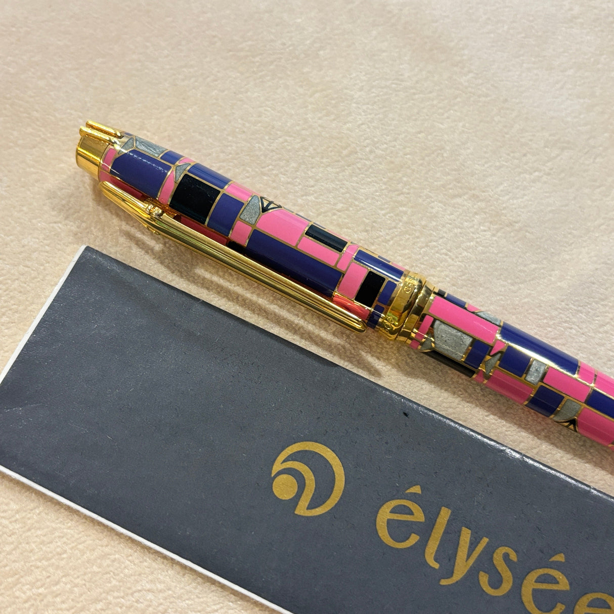 Elysee Rollerball Chinese Lacquer Cloisonne Parthenon Vernissage Edition Circa 1990