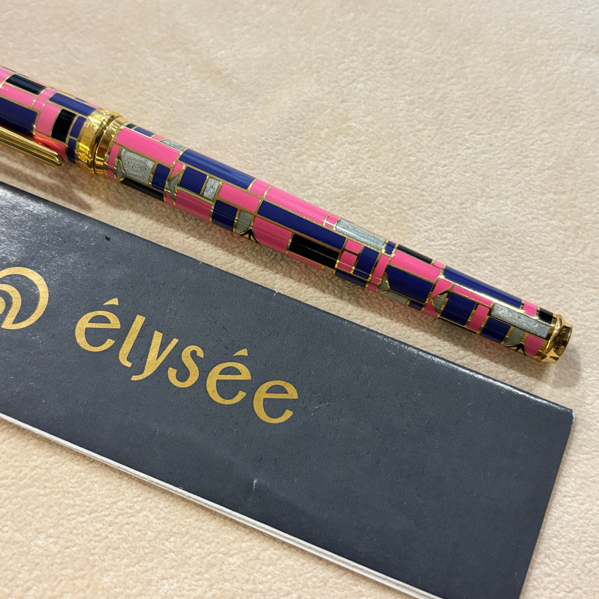 Elysee Rollerball Chinese Lacquer Cloisonne Parthenon Vernissage Edition Circa 1990