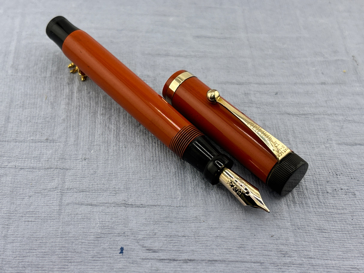 Parker Duofold Junior Red Hard Rubber - Fountain Pen