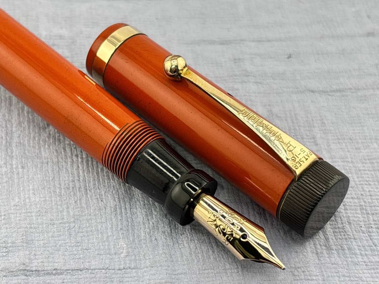 Parker Duofold Junior Red Hard Rubber - Fountain Pen